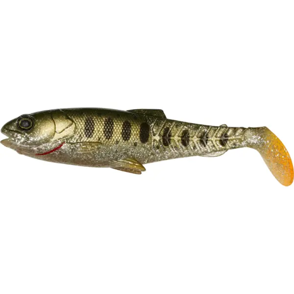 Shad Craft Cannibal Paddletail 6.5cm 4G Olive Pearl Silver Smolt 4buc