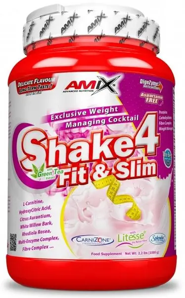 Shake 4 Fit & Slim, ciocolată, 1000 g, Amix