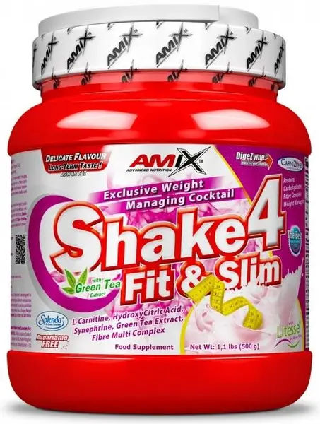 Shake 4 Fit & Slim, vanilie, 500 g, Amix