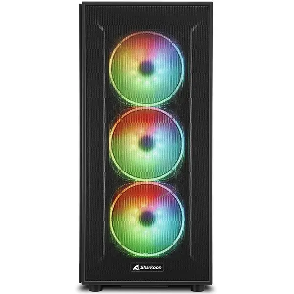 Sharkoon Carcasa Sharkoon TG6M RGB, Mid-Tower, fara sursa, ATX, Black