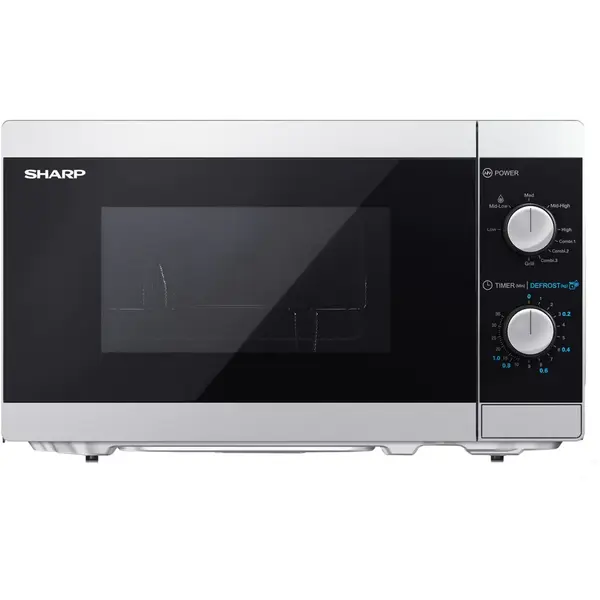 Sharp Cuptor cu microunde Sharp YCMG01ES, 20L, 800W, Gril 1000W, Argintiu