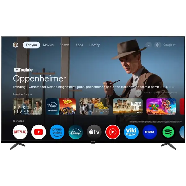 Sharp Televizor LED Sharp 70GL4260E, 70 (177cm), 4K Ultra HD, Smart, Google Frameless TV, Dolby Vision, Dolby Atmos, Clasa F, Negru