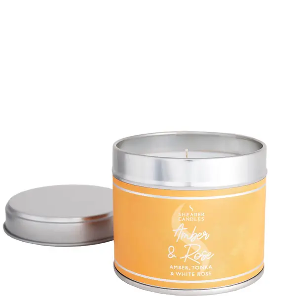Shearer Candles Amber and Rose - Large Tin Candle