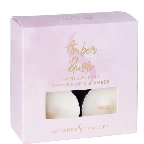 Shearer Candles Amber Blush Scented Tea Lights Pack of 8