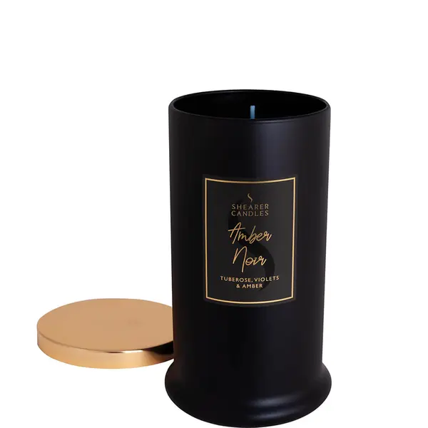 Shearer Candles Amber Noir Scented Tall Pillar Jar Candle