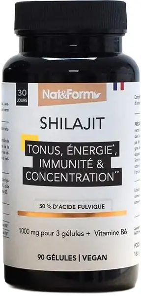 Shilajit + Vitamina B6, 90 capsule, Nat&Form