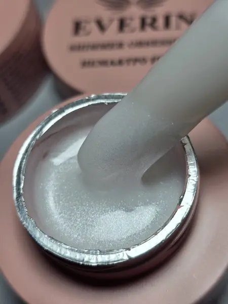 Shimmer Obsession Gel Everin 15gr- Milky White cu Sclipici 01 - SO-01-15