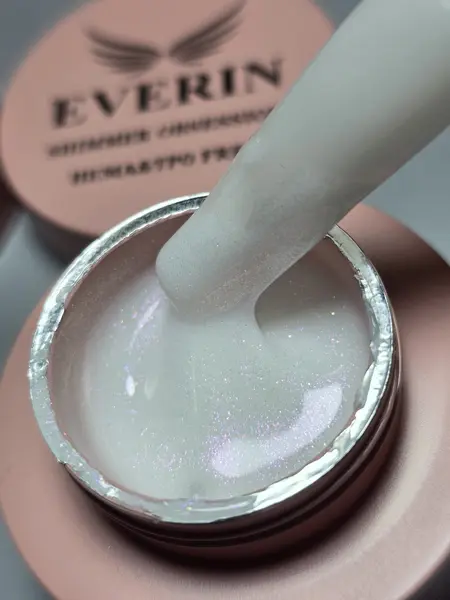 Shimmer Obsession Gel Everin 15gr- Milky White cu Sclipici 02 - SO-02-15