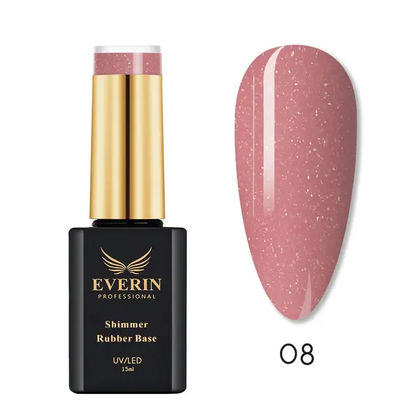 Shimmer Rubber Base Everin 15ml- 08 - SRB-08 - Everin.ro