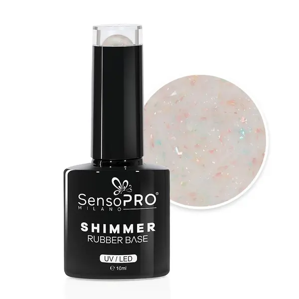 Shimmer Rubber Base SensoPRO Milano - #37 Spotted Serenade, 10ml