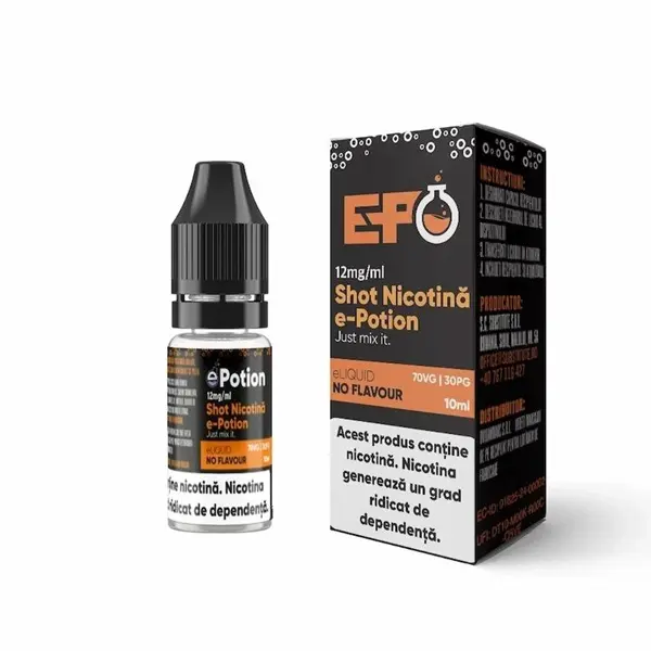 Shot Nicotina e-Potion 10ml - 12mg - 70VG-30PG