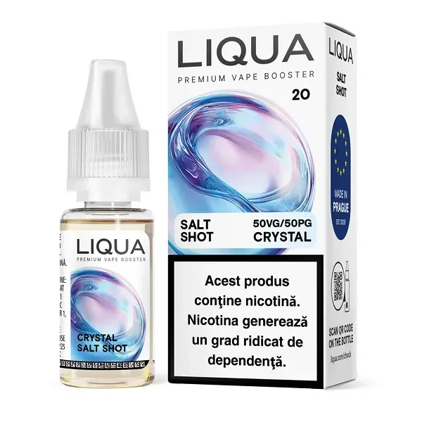Shot Nicotina Liqua Crystal 10ml - NicSalt - 50VG-50PG