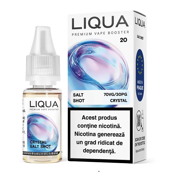 Shot Nicotina Liqua Crystal 10ml - NicSalt - 70VG-30PG