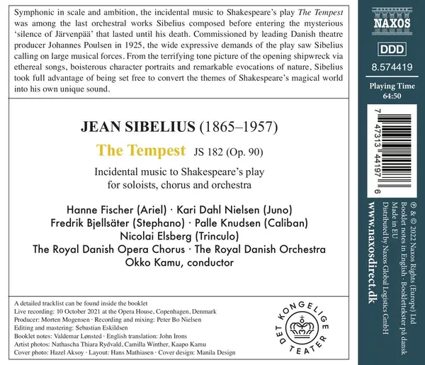 Sibelius: The Tempest | Jean Sibelius, Royal Danish Opera Chorus, Royal Danish Orchestra