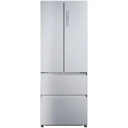 Side by Side Haier HFR5719ENMG, 446 L, Total No Frost, Display touch, My zone plus, Raft vinuri pliabil, Clasa E, H 190 cm (Argintiu)