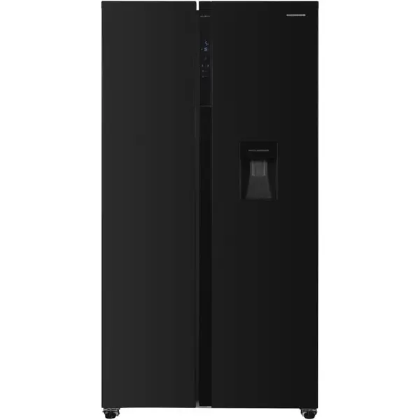 Side by Side Heinner HSBS-H439NFBKWDE++, Full No Frost, Compresor Inverter, Smart, Eco, 439 l, 177 cm, Negru