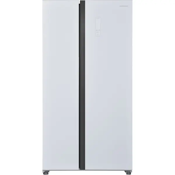 Side by Side Heinner HSBS-H442NFGWHE++, Full No Frost, Compresor Inverter, Smart, Eco, 442 l, 177 cm, Sticla Alba