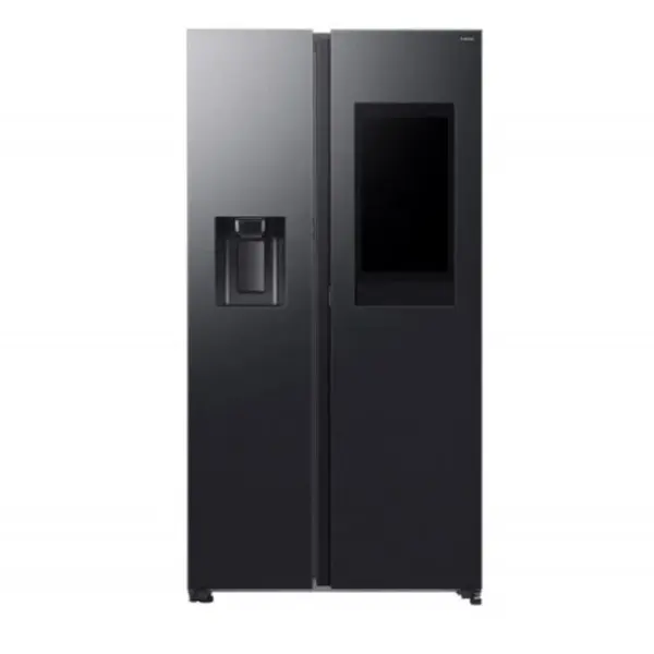 Side By Side Samsung Family Hub RS90F66BEFEO, 614 L, Bluetooth, Dozator de apa si gheata, Twin Cooling, Iluminare LED, SmartThings AI Energy, Full No Frost, Clasa E