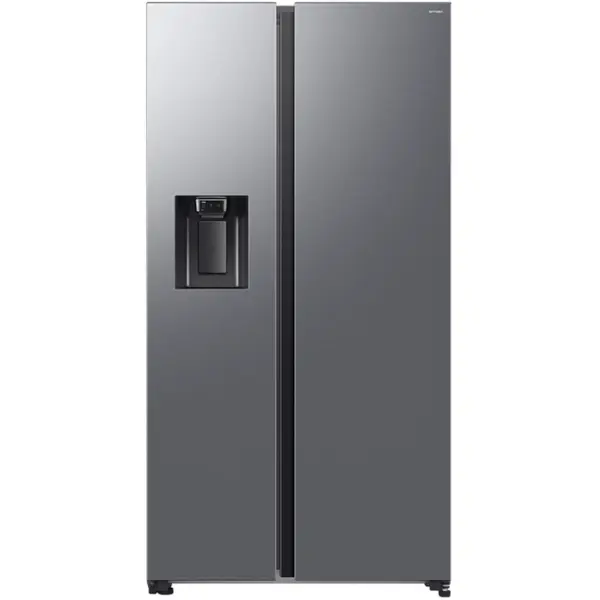 Side by side Samsung RS70F64KDTEO, Mono Cooling, 640l, Dozator de apa/gheata cu racordare, SmartThings AI Energy, Full No Frost, Mono & Metal Cooling, Compresor Digital Inverter, Inox, Clasa D
