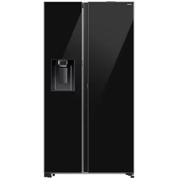 Side by Side Samsung RS80F64JEBEO, 634l, Deschidere automata a usilor, Full No Frost, Dozator de apa/gheata, Filtru UV Dezodorizant, Compresor Digital Inverter, All-around Cooling, Wi-Fi, Clasa E, Negru
