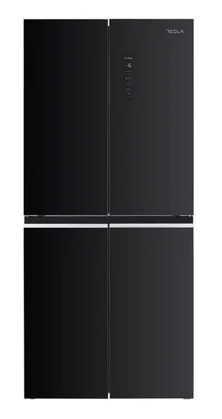 Side-by-side Tesla RM4700FHBE, 466L, Clasa E, No Frost, Inverter, Zona convertibila, Sticla (Negru)