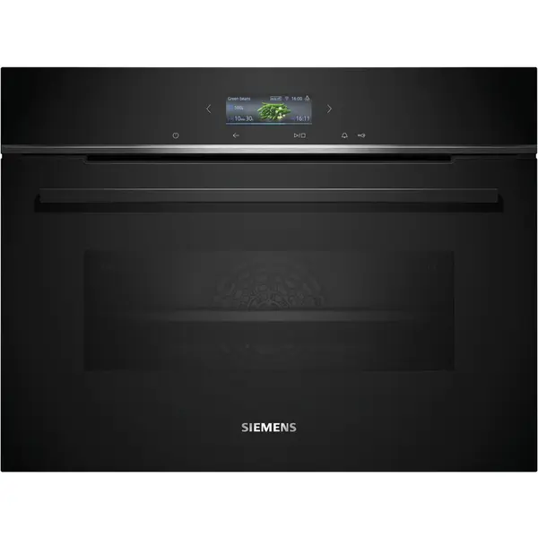 SIEMENS Cuptor electric compact Siemens CB734G1B1 IQ700, Clasa A+, Curatare hidrolitica, catalitica, HomeConnect, CookControl Plus, Negru