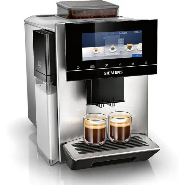 SIEMENS Espressor automat Siemens TQ 903DZ3 EQ.9 Plus, Display TFT, 19 bari, 35 de bauturi, Rezervor 2.3 l, Rasnita incorporata, Capacitate boabe 410 g, Negru/Inox