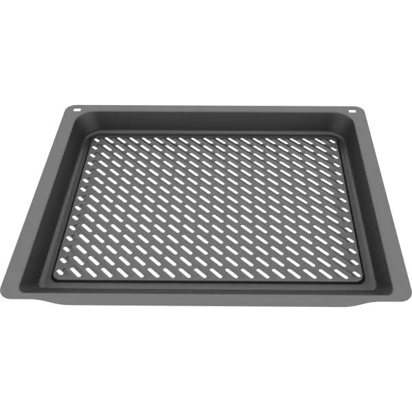 SIEMENS Tava de copt SIEMENS AirFry & Grill HZ629070 - 17007171, Otel emailat, L45.5cm, l37.5cm, H3.40cm, G1.2kg, Greutate maxima admisa 16kg, Maximum 350°C, DW Safe, Anthracite