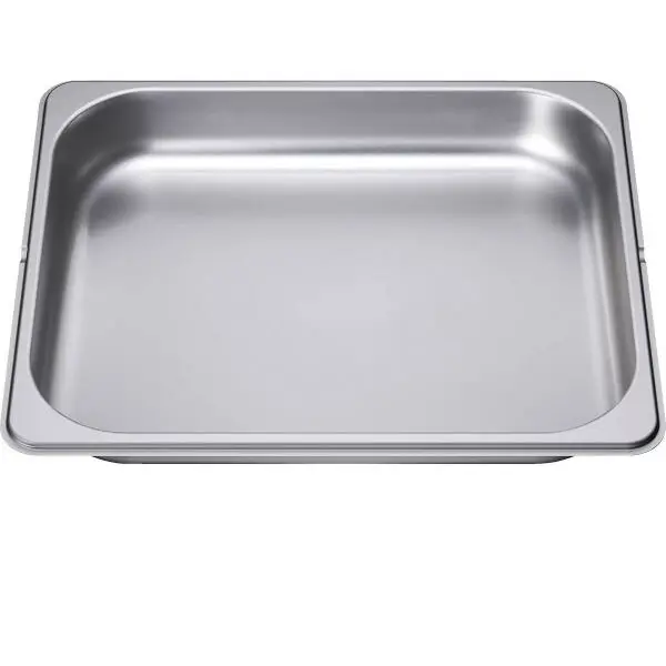 SIEMENS Tava medie neperforata SIEMENS HZ36D624 - 11008519, L32.5cm, l26.5cm, H4cm, Uz 30x24cm, G0.47kg, V2.3L, Inox AISI 304 GN1/2 0.7mm