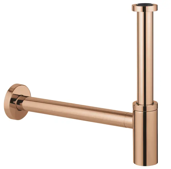 Sifon lavoar Grohe 28912DA0, 1/4 inch, alama, sild glisant, surub curatare, lucios, Warm sunset