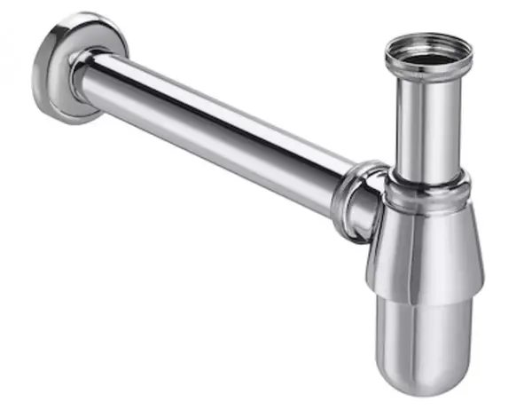 Sifon lavoar Roca A506401614, universal, G 1 1/4 inch, 250 mm, Crom lucios