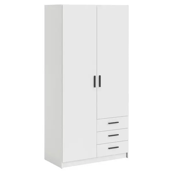 Șifonier, 98,5/200,4/49,8 cm, alb