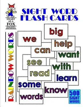 Sight Word Flash Cards: 500 Rainbow Words, Paperback/Dwayne Douglas Kohn