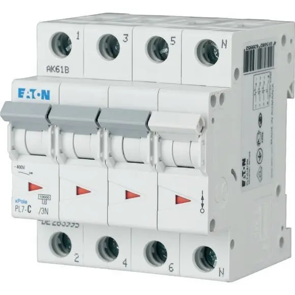 Siguranta automata 3P+N 25A 10KA PL7-C25/3N Eaton 263997