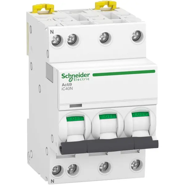 Siguranta automata Acti9, iC40N 3P+N C 16A 6kA/10kA Schneider A9P54716