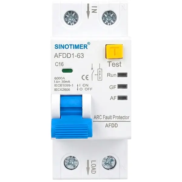 Siguranta Automata cu Protectie Arc Electric, AFDD Sinotimer AFDD1-63 C16, 16A, 230V AC AFDD1-63-C16A-AR