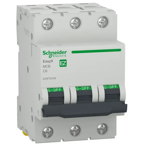 Siguranta automata Easy9 3P 6A 4500A curba C Schneider EZ9F32306