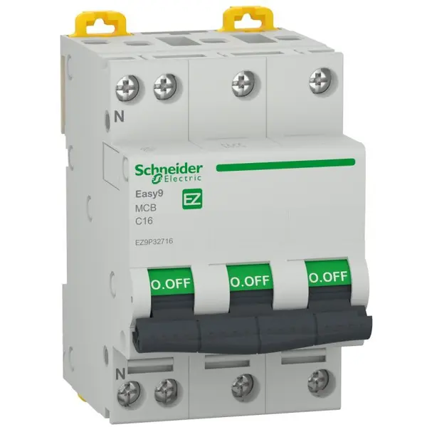 Siguranta automata Easy9 3P+N 16A curba C Schneider EZ9P32716