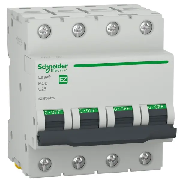 Siguranta automata Easy9 4P 25A 4500A curba C Schneider EZ9F32425