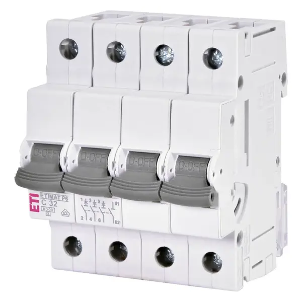 Siguranta automata ETIMAT P6 3p+N C32 - ETI 001900433