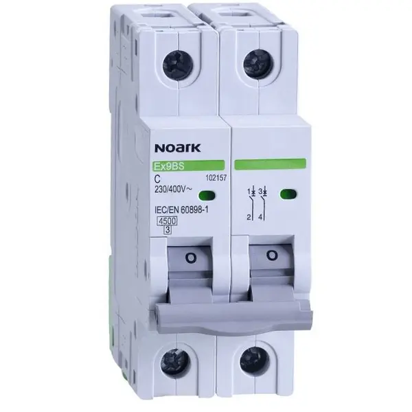 Siguranta automata Ex9BS 2P 40A 4.5kA curba C Noark 102158