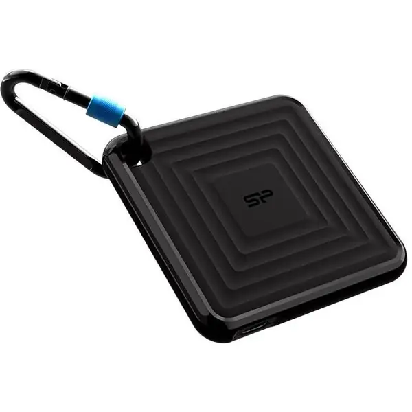 Silicon power SSD extern SP PC60, capacitate 1TB, USB 3.2 Gen2 Type-C, Negru