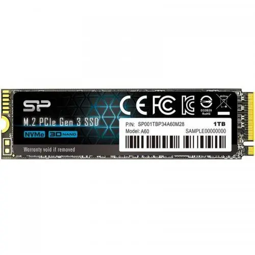 Silicon power SSD Silicon Power P34A60 1TB, PCI Express 3.0 x4, M.2