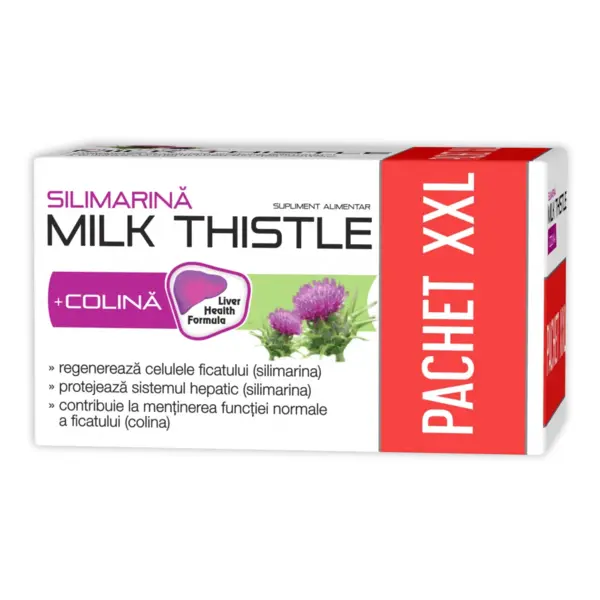 Silimarina Milk Thistle + Colina 90 capsule + 30 capsule