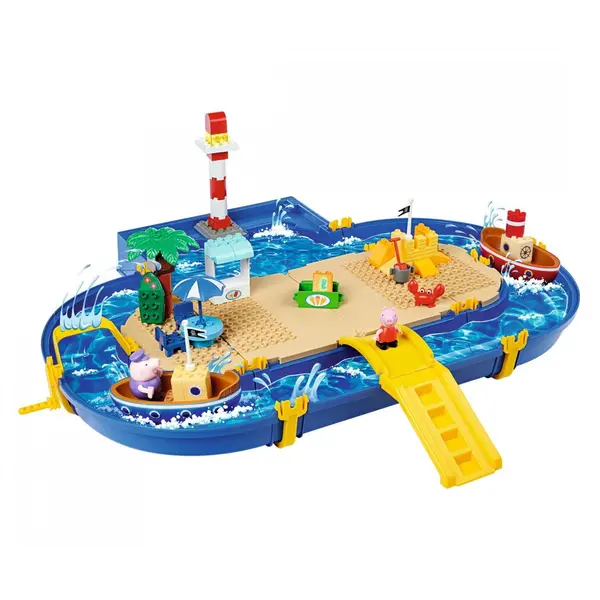 SIMBA Set de constructie SIMBA Blocks Big Peppa Pig Holidays, 47 piese, tematica Peppa Pig