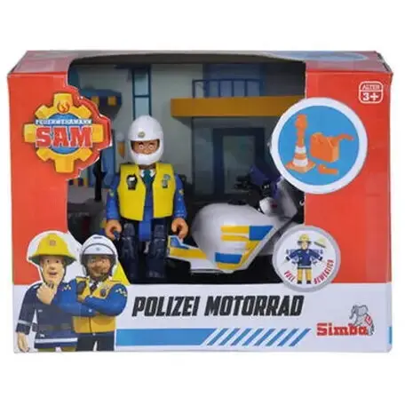SIMBA Set de joaca SIMBA Fireman Sam Police Motor, cu figurina Malcolm, fara telecomanda