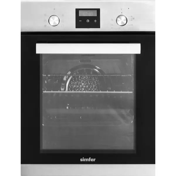 Simfer Cuptor incorporabil Simfer 4207BERIM.1, 47 L, Multifunctional, Manual, Butoane rabatabile, Inaltime 54,1 cm, Latime 45 cm, Otel inoxidabil