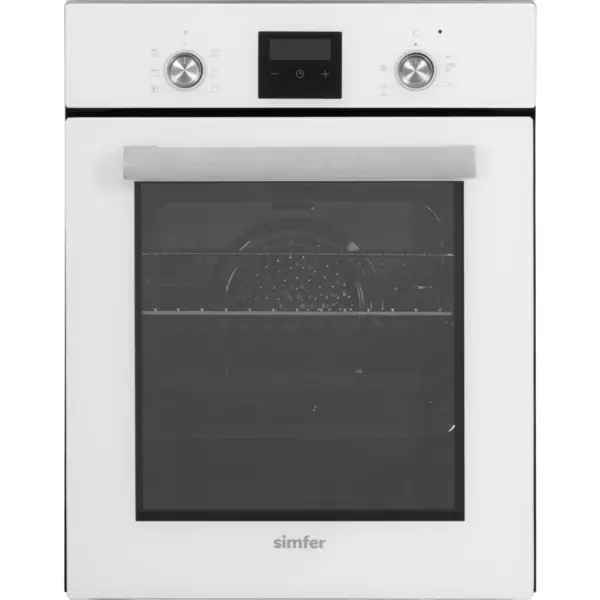 Simfer Cuptor incorporabil Simfer 4207DERBB.1 47 L, Multifunctional, Manual, Butoane pop-up, Latime 45 cm, Alb