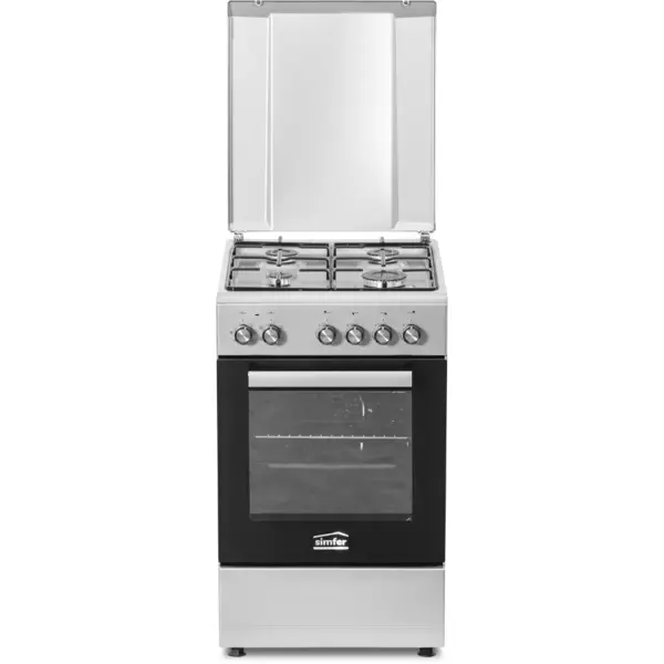 Simfer Simfer 5405SERGG Cooker, Gas hob, Electric oven, Width 50 cm, Mechanical control, Stainless steel