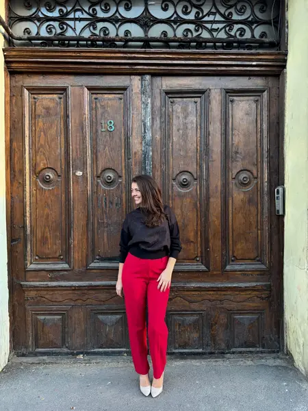 Simona Corsellini Pantaloni roșii - XXXL INTL